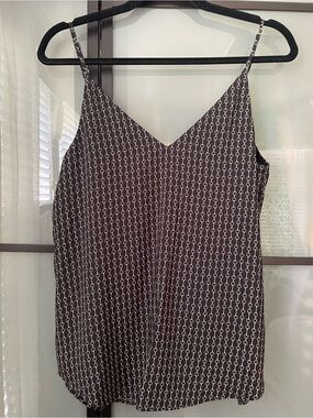 Express Black Chain-Link V-Neck Cami Top